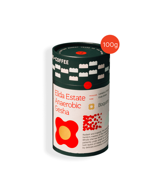 Verve Coffee Roasters - Elida Estate Green Tip Gesha Anaerobic Slow Dry Farmlevel Reserve - Producer: Lamastus Family - Farm: Elida Estate - Boquete, Panama - 100g