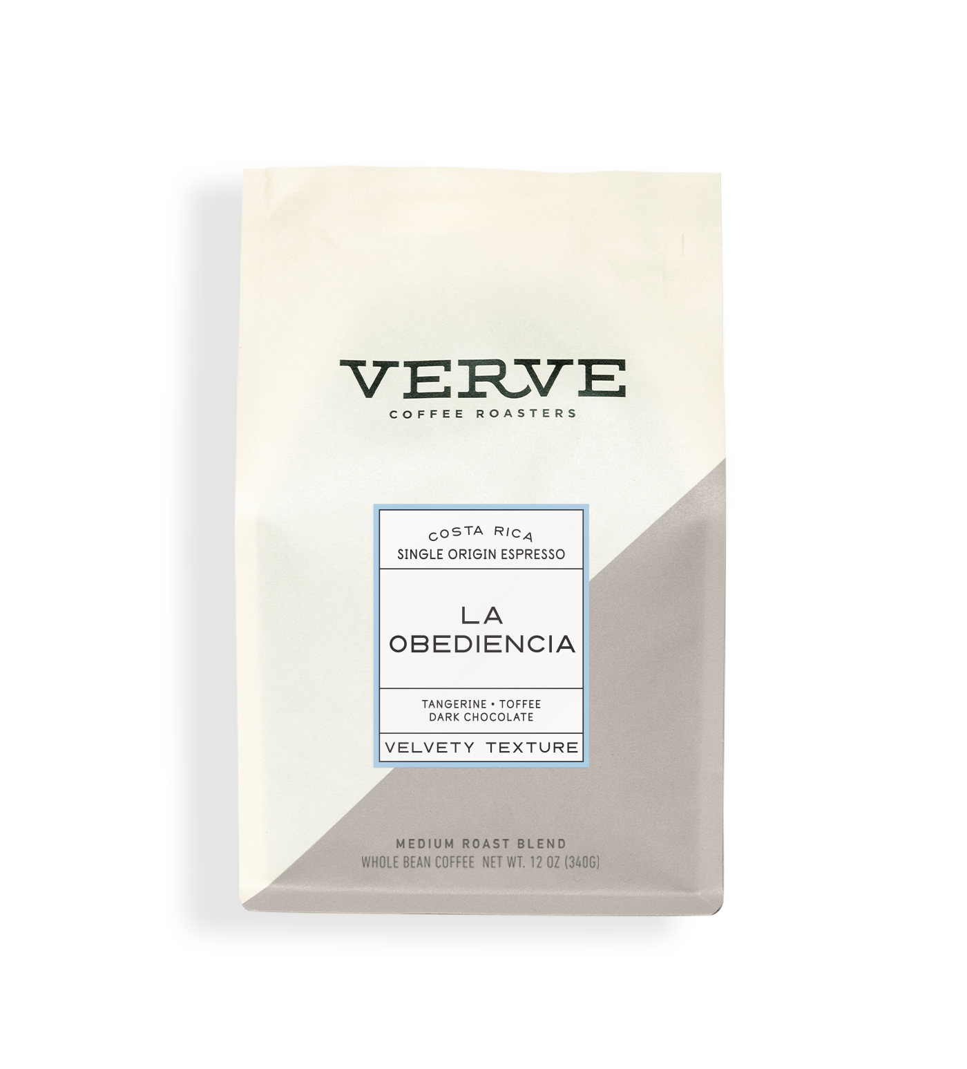 Verve Coffee Roasters - La Obediencia - Single Origin  Espresso - Costa Rica - Tasting Notes: Tangerine, Toffee, Dark Chocolate - Velvety Texture - Medium Roast Blend
