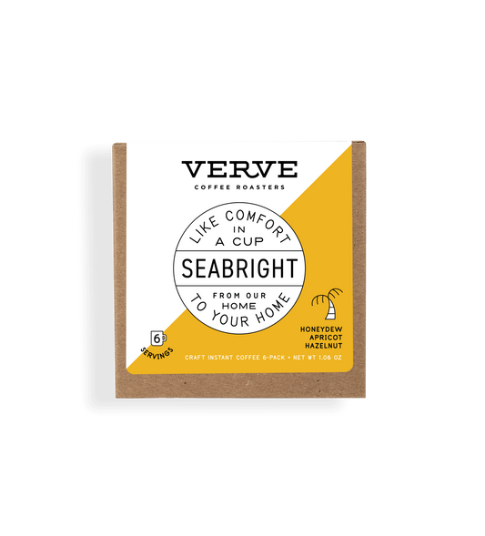 Verve Coffee Roasters - Seabright - Like Comfort In A Cup - From Our Home To Your Home - Notes: Honeydew, Apricot, Hazelnut - 6 Servings - Craft Instant Coffee 6-Pack