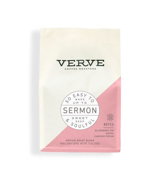 Verve Coffee Roasters - Sermon - So Easy To Wake Up To - Sweet, Deep, & Soulful - Medium Roast Blend - Notes: Blueberry Pie, Cocoa, Candied Pecan