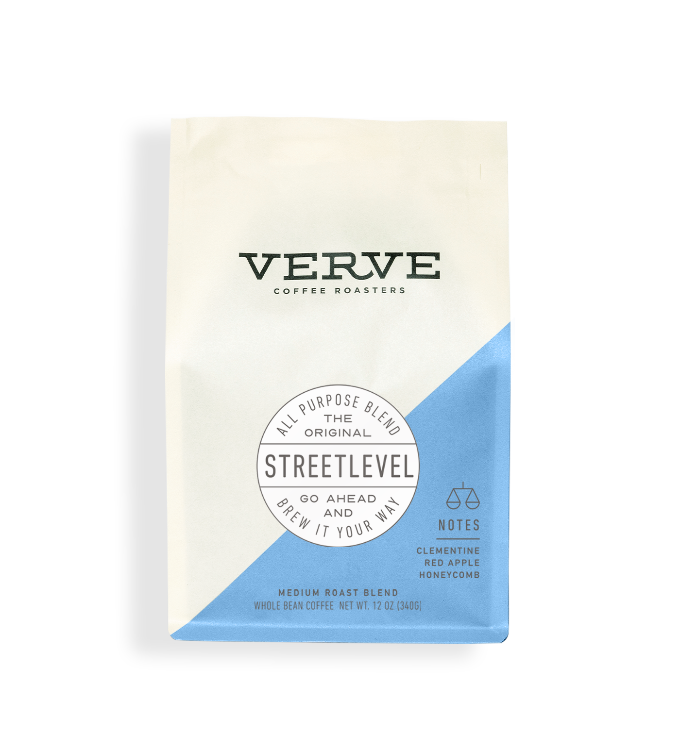 Verve Coffee Roasters - Streetlevel - All Purpose Blend - The Original - Go Ahead And Brew It Your Way - Medium Roast Blend - Notes: Clementine, Red Apple, Honeycomb