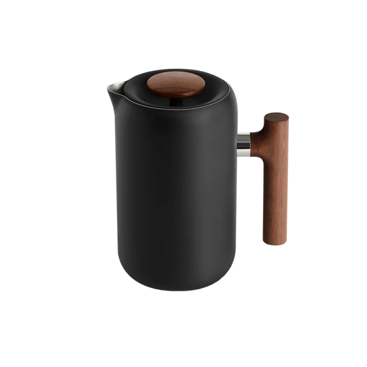 Fellow Clara French Press - Matte Black & Walnut