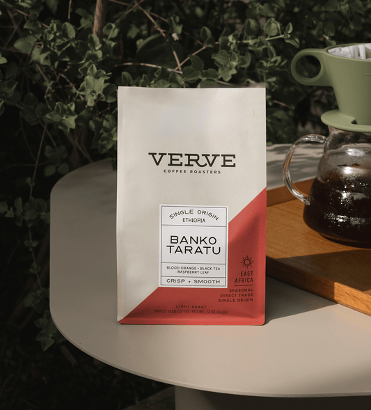 Verve Coffee Roasters - Banko Taratu - Single Origin - Ethiopia - Tasting Notes: Blood Orange, Black Tea, Raspberry Leaf - Crisp + Smooth - Africa - Seasonal - Direct Trade