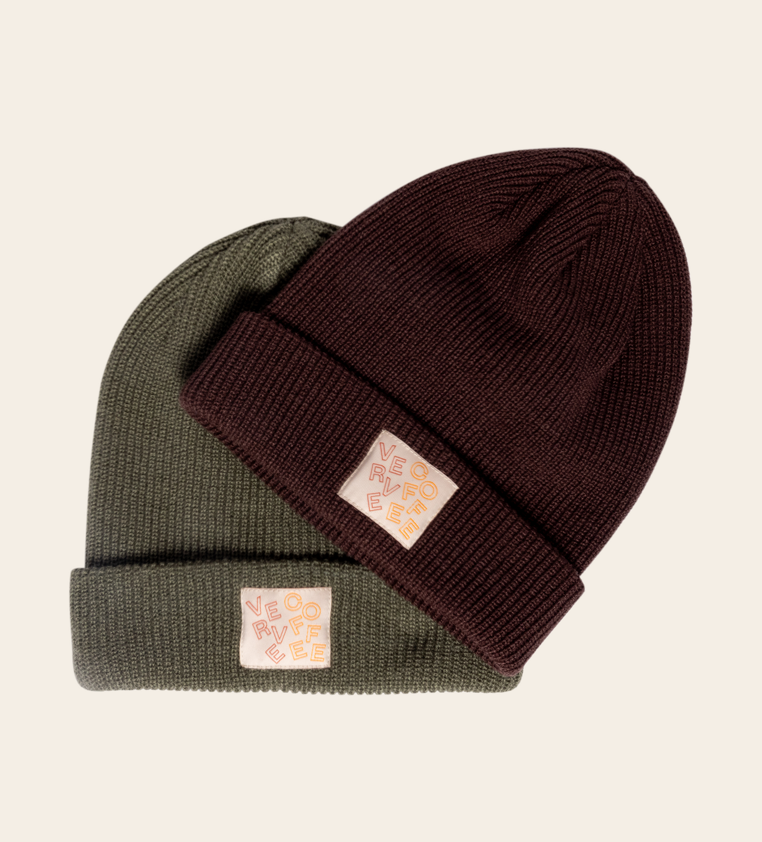 Dream Knit Beanie both green & brown