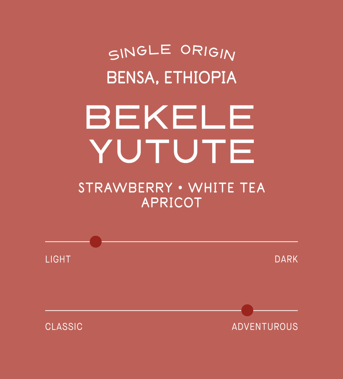 Verve Coffee Roasters - Bekele Yutute - Scent Profile - Single Origin - Bensa, Ethiopia - Strawberry, White Tea, Apricot - Light + Adventurous