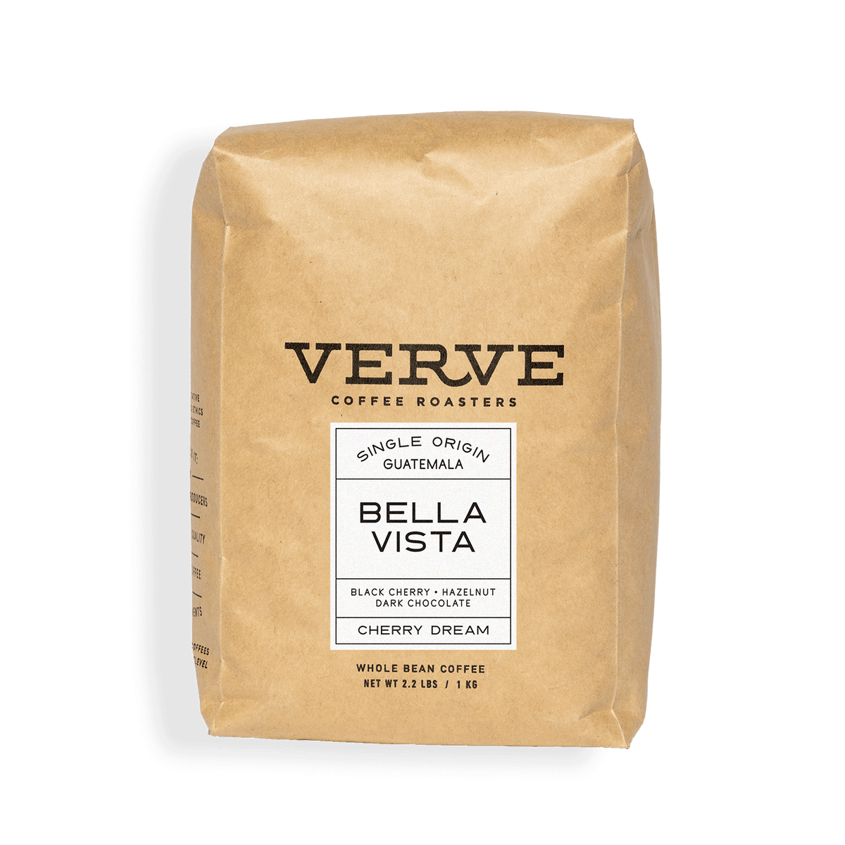 Verve Coffee Roasters - Bella Vista - Single Origin Guatemala - Notes: Black Cherry, Hazelnut. Dark Chocolate - Cherry Dream - Whole Bean Coffee - 2.2 lbs / 1 kg