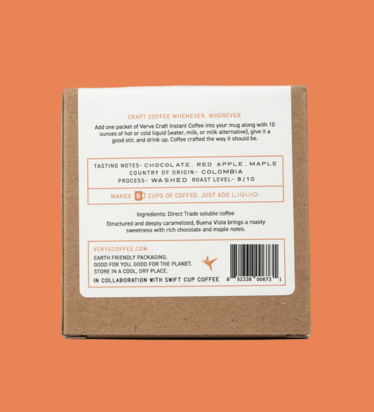 Buena Vista Dark Roast Craft Instant Coffee 6 Pack