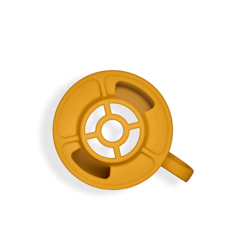 a yellow film reel on a black background