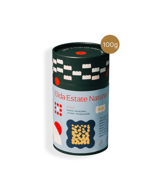 Verve Coffee Roasters - Elida Estate Green Tip Gesha Natural Farmlevel Reserve - Tasting Notes: Guava, Honeydew, Juniper, Honeysuckle - 100g