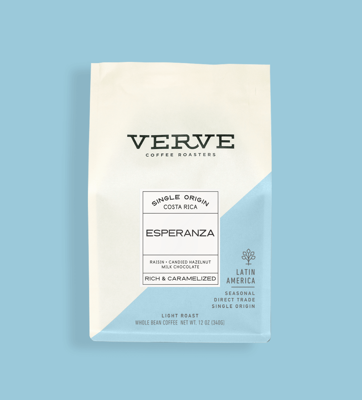Verve Coffee Roasters - Esperanza - Single Origin Costa Rica - Notes: Raisin, Candied Hazelnut, Milk Chocolate - Rick & Caramelized - Latin America - Seasonal - Direct Trade - Light Roast