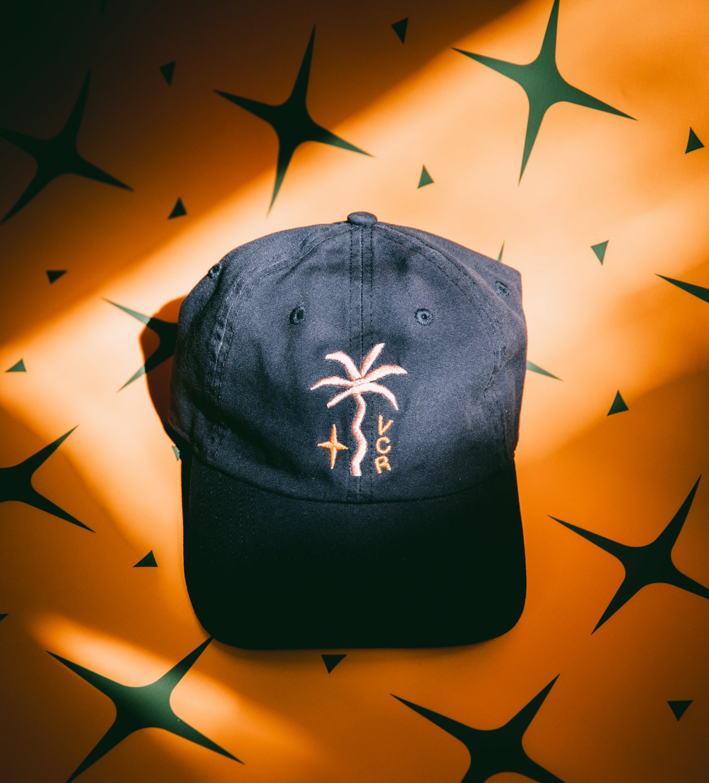 Palm Sparkle Dad Hat holiday pattern background