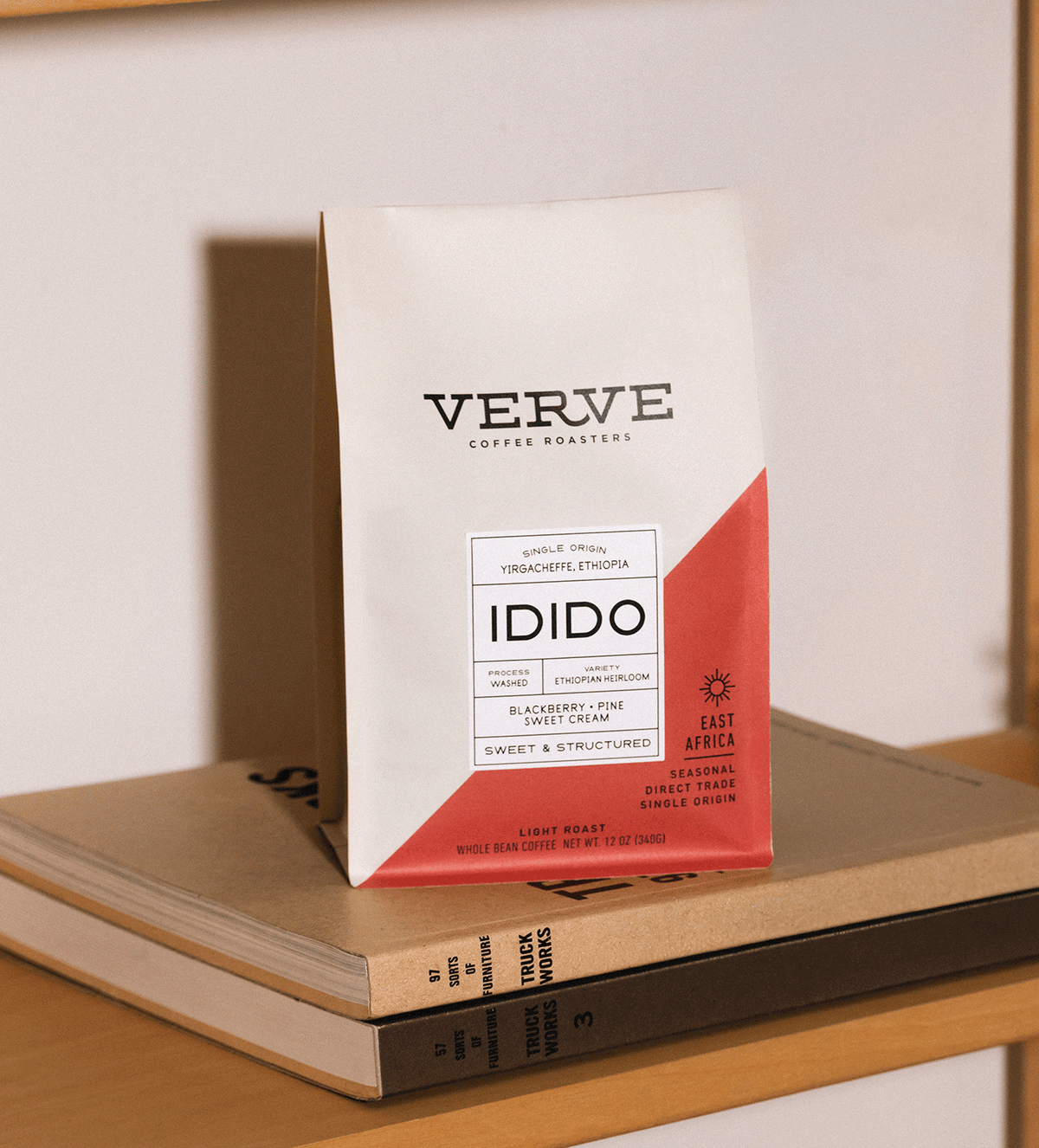 Verve Coffee Roasters - Idido - Single Origin - Yirgacheffe, Ethiopia - Process: Washed - Variety: Ethiopian Heirloom - Tasting Notes: Blackberry, Pine, Sweet Cream - Sweet & Structured - East Africa - Seasonal - Direct Trade - Whole Bean Coffee