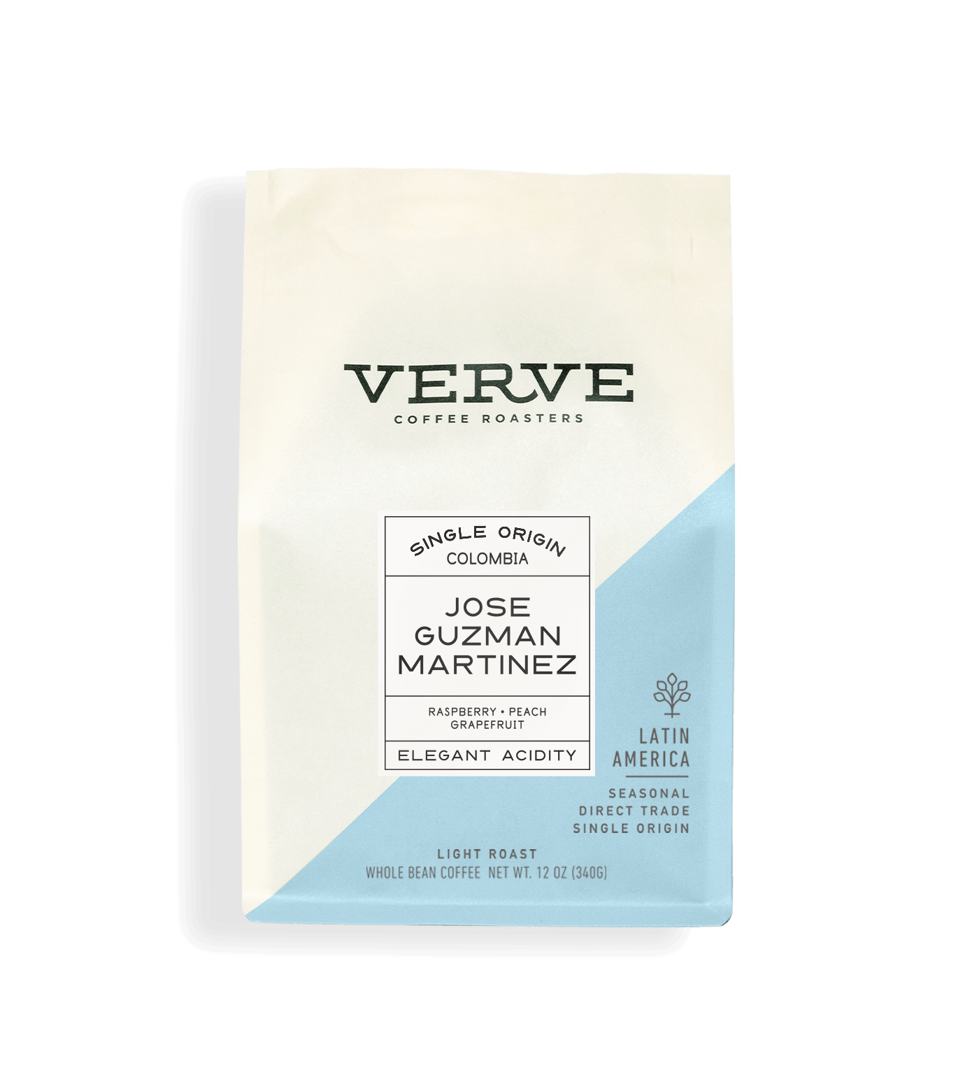 Verve Coffee Roasters - Jose Martinex Guzman - Single Origin - Colombia - Tasting Notes: Raspberry, Peach, Grapefruit - Elegant Acidity - Latin America - Seasonal - Direct Trade