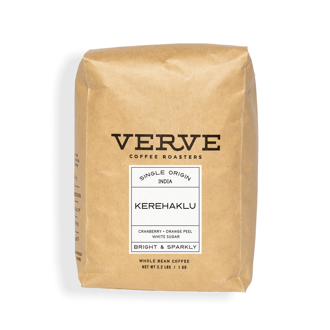Verve Coffee Roasters - Kerehaklu - Single Origin India - Notes: Cranberry, Orange Peel, White Sugar - Bright & Sparkly - Whole Bean Coffee - 2.2 lbs / 1 kg