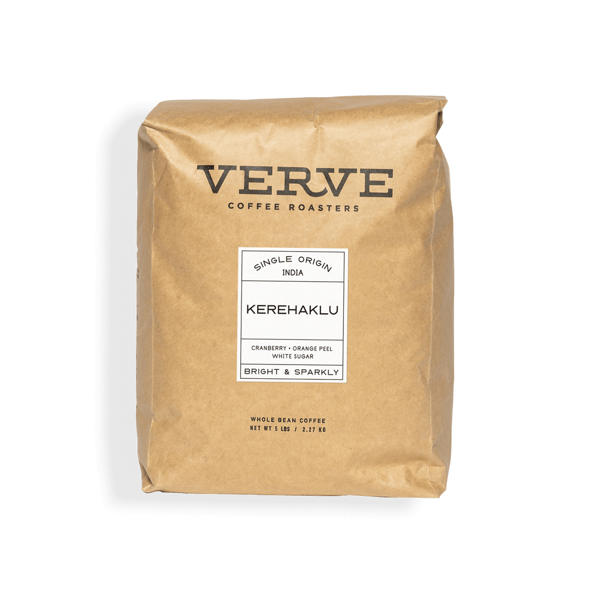 Verve Coffee Roasters - Kerehaklu - Single Origin India - Notes: Cranberry, Orange Peel, White Sugar - Bright & Sparkly - Whole Bean Coffee - 5 lbs / 2.27 kg
