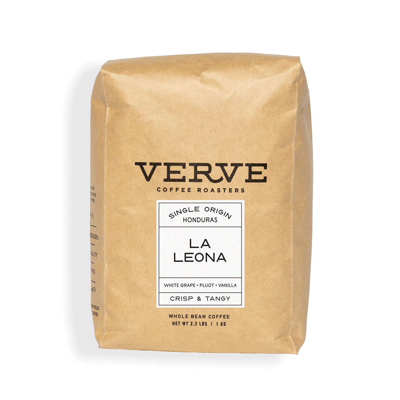Verve Coffee Roasters - La Leona - Single Origin Honduras - Notes: White Grape, Pluot, Vanilla - Crisp & Tangy - Whole Bean Coffee - 2.2 lbs / 1 kg