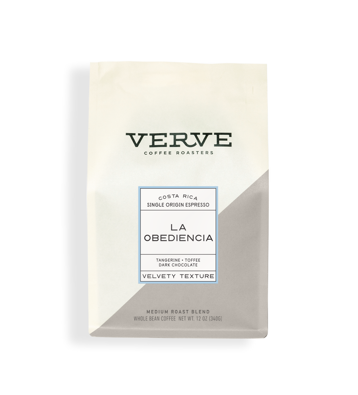 Verve Coffee Roasters - La Obediencia - Single Origin  Espresso - Costa Rica - Tasting Notes: Tangerine, Toffee, Dark Chocolate - Velvety Texture - Medium Roast Blend