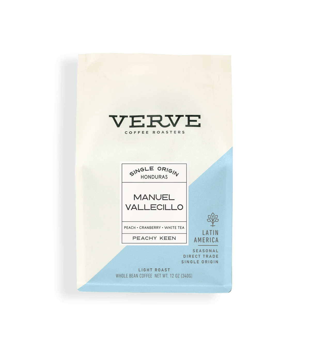 Verve Coffee Roasters - Manuel Vallecillo - Single Origin Honduras - Notes: Peach, Cranberry, White Tea - Peachy Keen - Latin America - Seasonal - Direct Trade - Light Roast