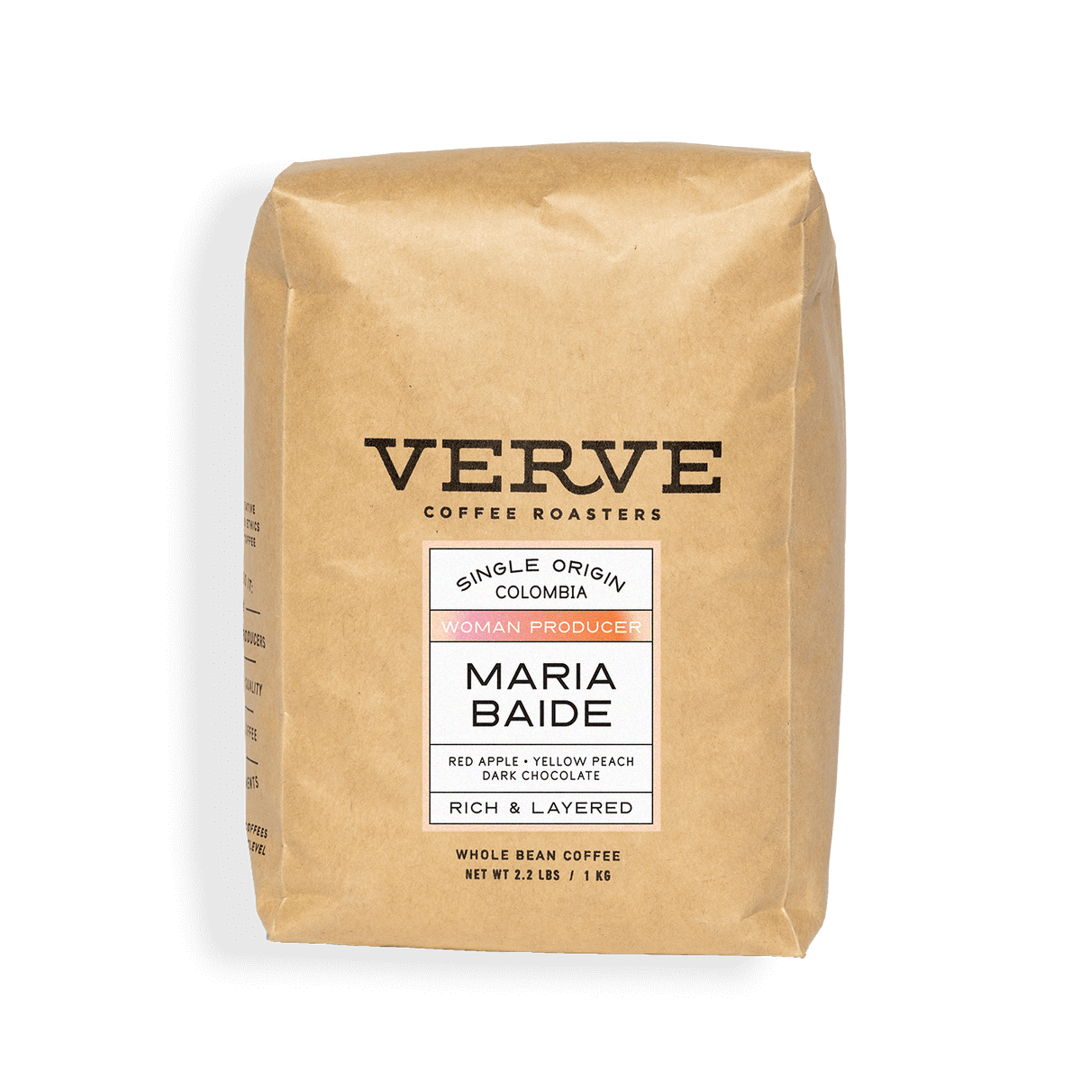 Verve Coffee Roasters - Maria Baide - Single Origin - Honduras - Woman Producer - Tasting Notes: Red Apple, Yellow Peach, Dark Chocolate - Rich & Layered - Whole Bean Coffee - 2.2 lbs / 1 kg