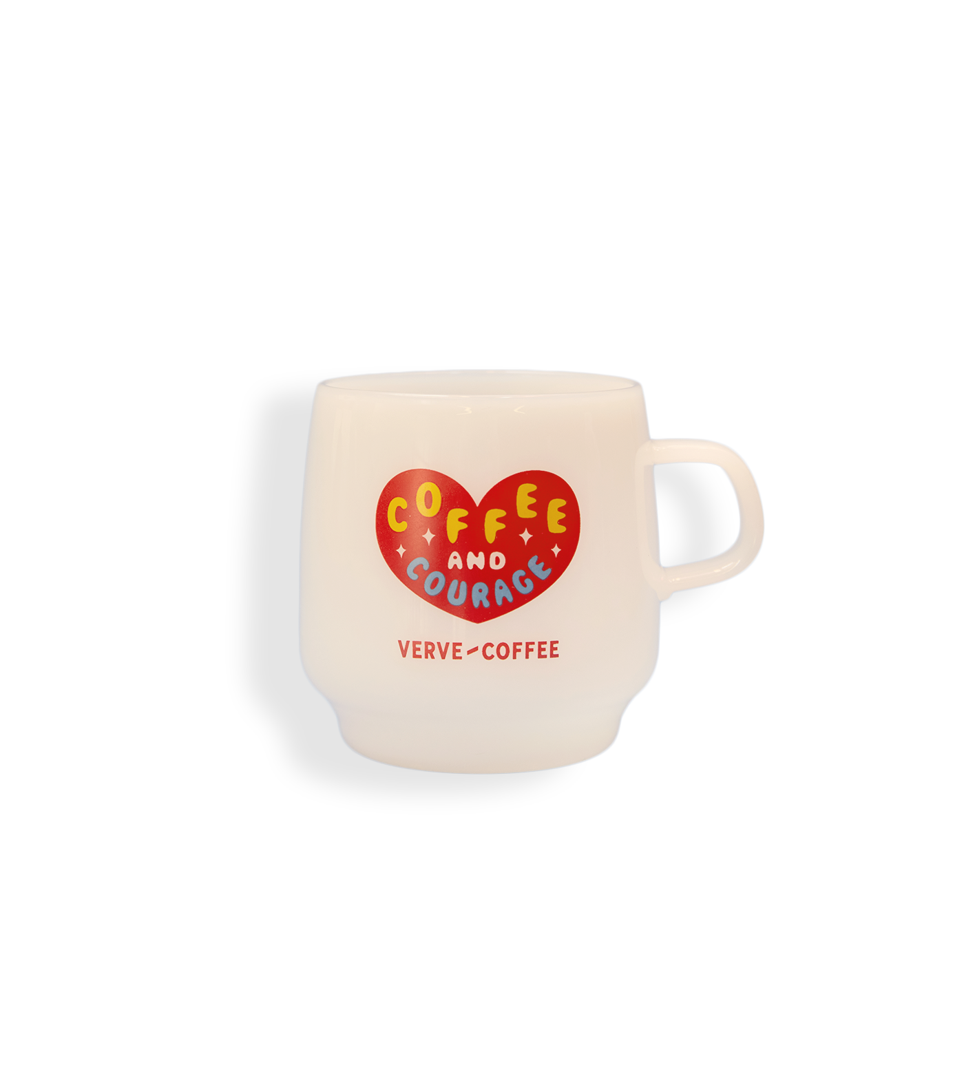 Verve Coffee Roasters - Coffee and Courage Milk Glass Mug