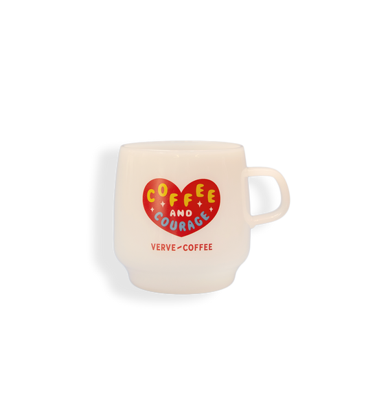 Verve Coffee Roasters - Coffee and Courage Milk Glass Mug
