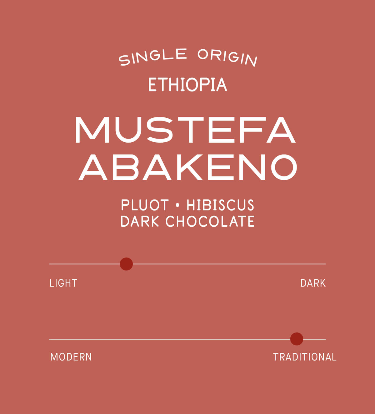 Verve Coffee Roasters - Mustefa Abakeno - Scent Profile - Single Origin - Jimma, Ethiopia - Tasting Notes: Pluot, Hibiscus, Dark Chocolate - Light + Traditional