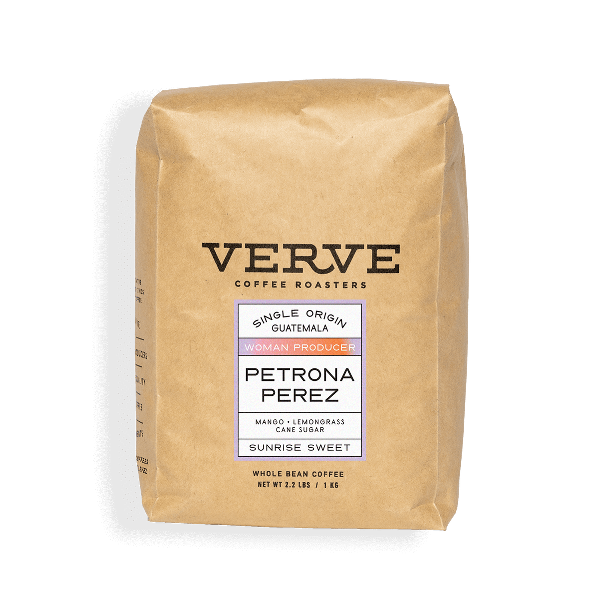Verve Coffee Roasters - Petrona Perez - Single Origin - Honduras - Woman Producer - Tasting Notes: Mango, Lemongrass, Cane Sugar  Sunrise Sweet - Whole Bean Coffee - 2.2 lbs / 1 kg
