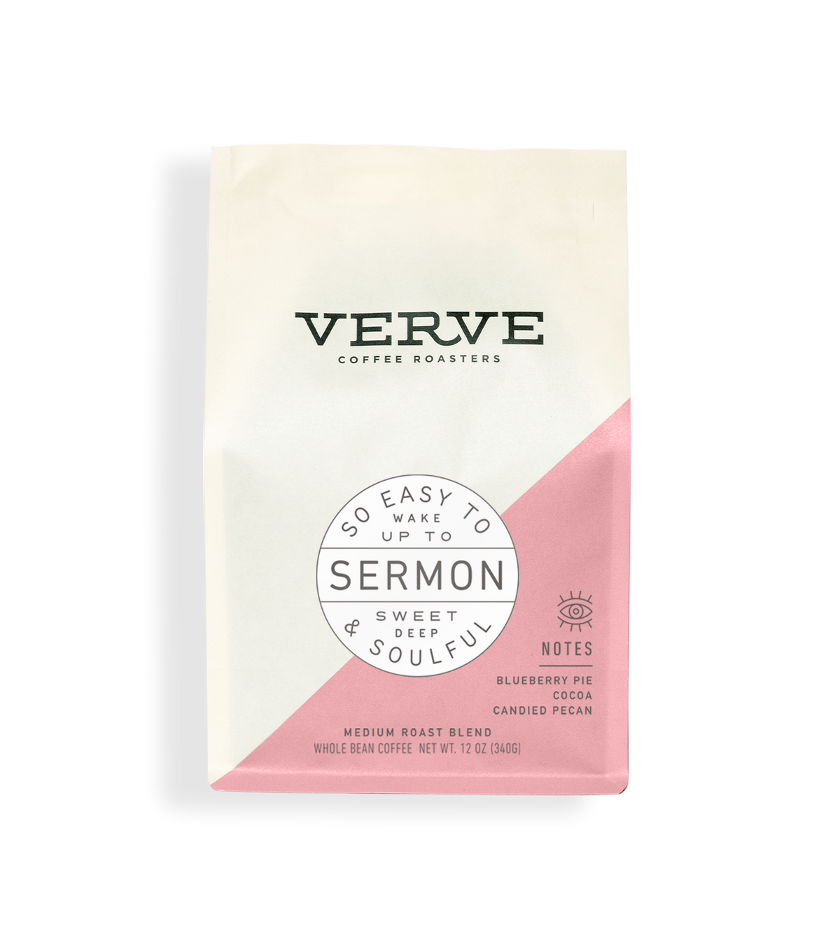 Verve Coffee Roasters - Sermon - So Easy To Wake Up To - Sweet, Deep, & Soulful - Medium Roast Blend - Notes: Blueberry Pie, Cocoa, Candied Pecan