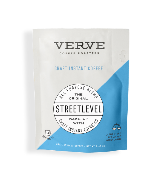 Verve Coffee Roasters - Streetlevel - Craft Instant Coffee -  All Purpose Blend - The Original - Wake Up With Craft Instant Espresso - Notes: Clementine, Red Apple, Honeycomb - 14 Servings - 2.47 oz