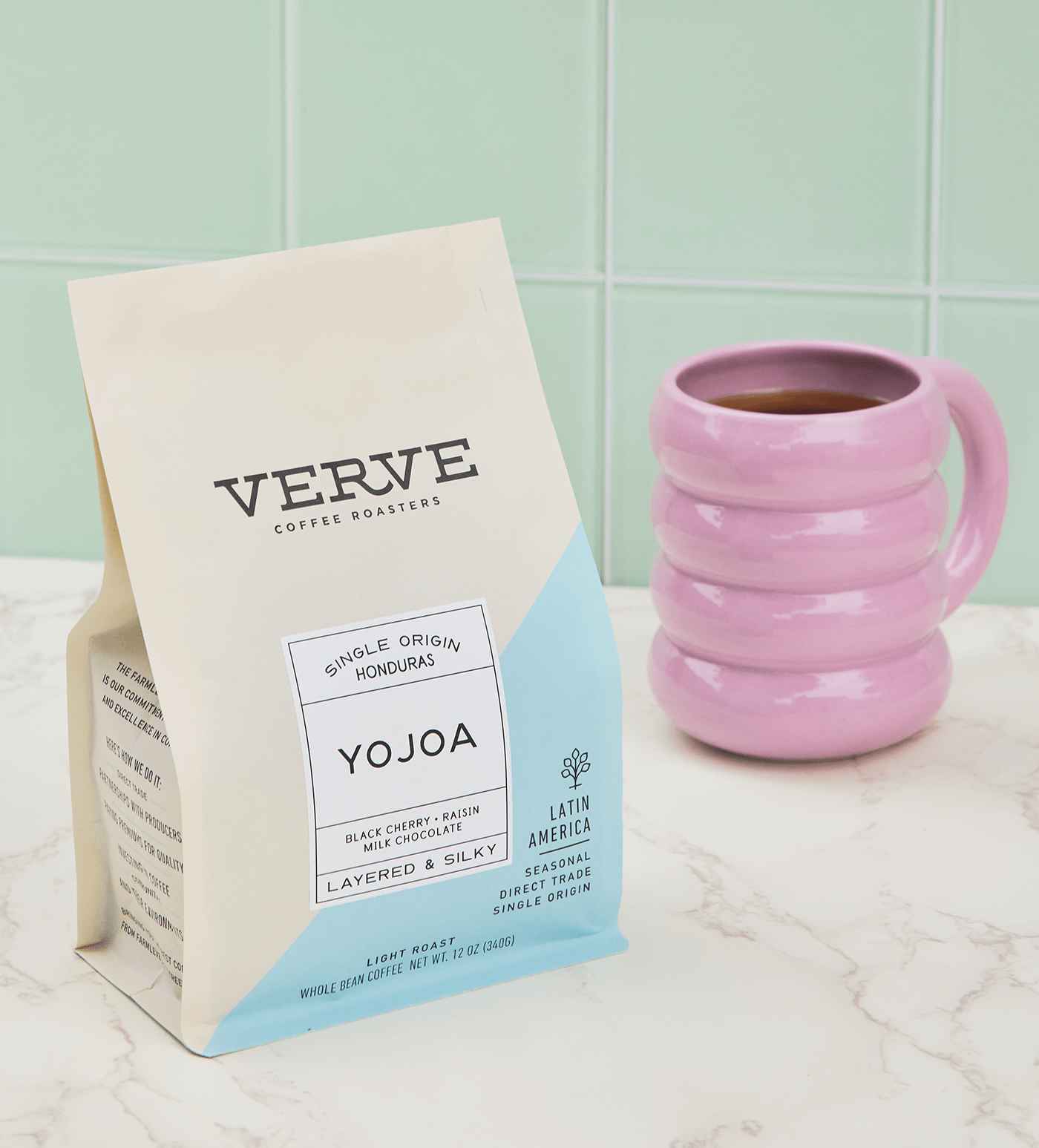 Verve Coffee Roasters - Yojoa - Single Origin Honduras - Tasting Notes: Black Cherry, Raisin, Milk Chocolate - Layered & Silky - Latin America - Seasonal - Direct Trade - Light Roast