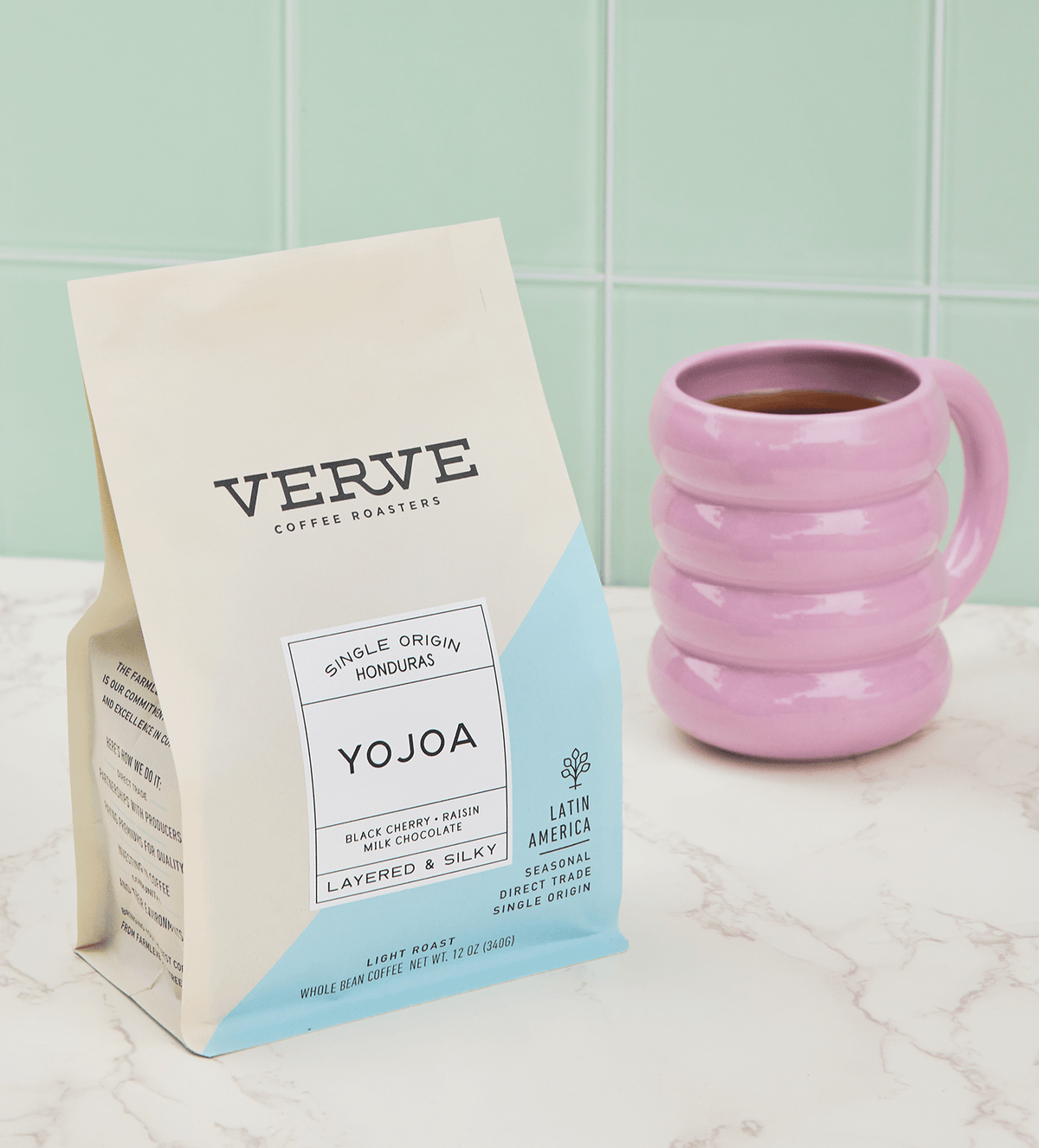 Verve Coffee Roasters - Yojoa - Single Origin Honduras - Tasting Notes: Black Cherry, Raisin, Milk Chocolate - Layered & Silky - Latin America - Seasonal - Direct Trade - Light Roast