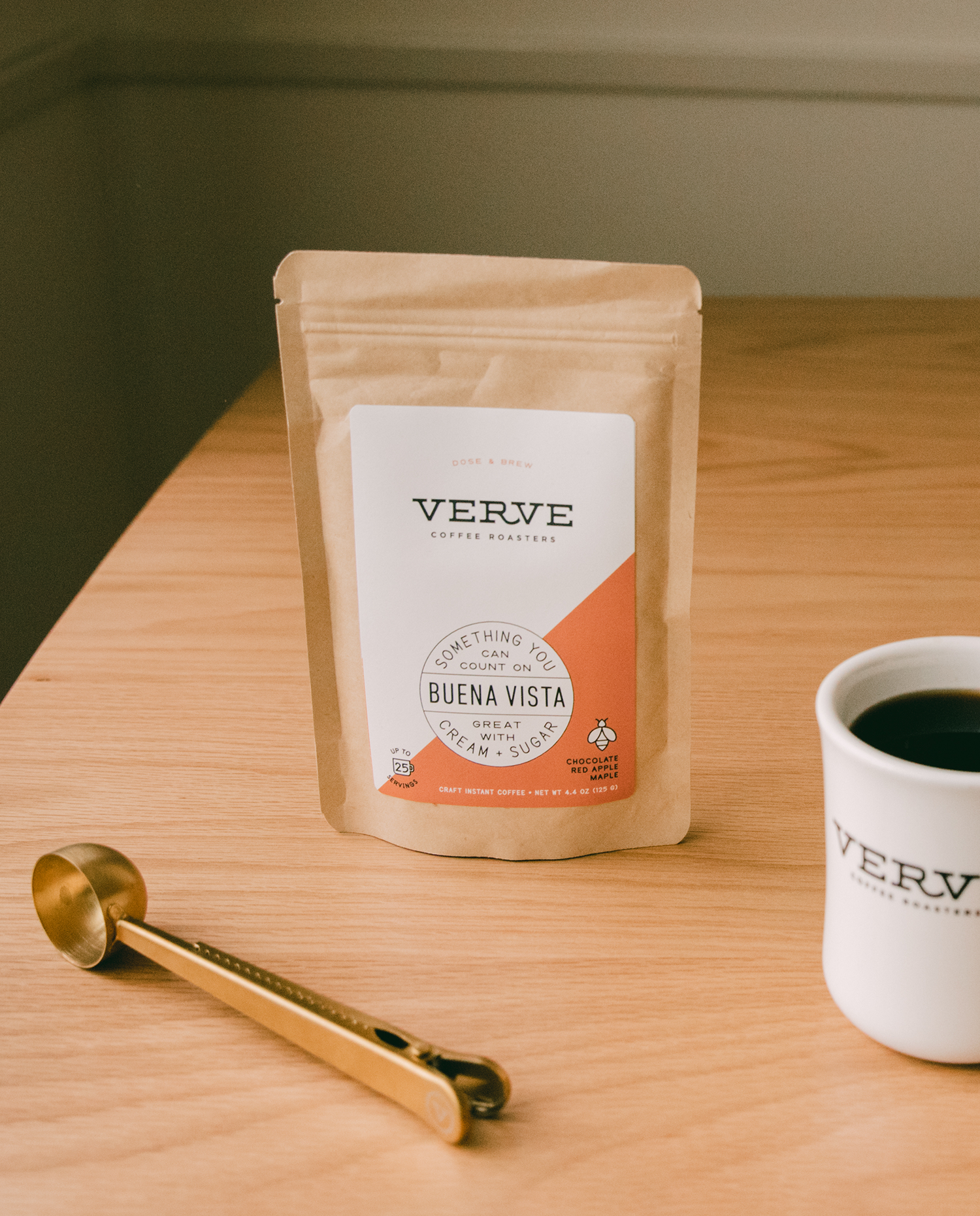 Verve Coffee Roasters - Buena Vista - Craft Instant Multiserve - 125g - Lifestyle Image