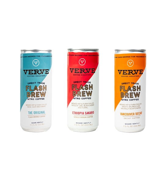 Flash Brew Nitro Coffee - Variety 6-Pack. Showing each SKU.