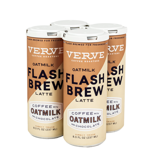 Flash Brew Oatmilk Latte - Chocolate. 4 pack.