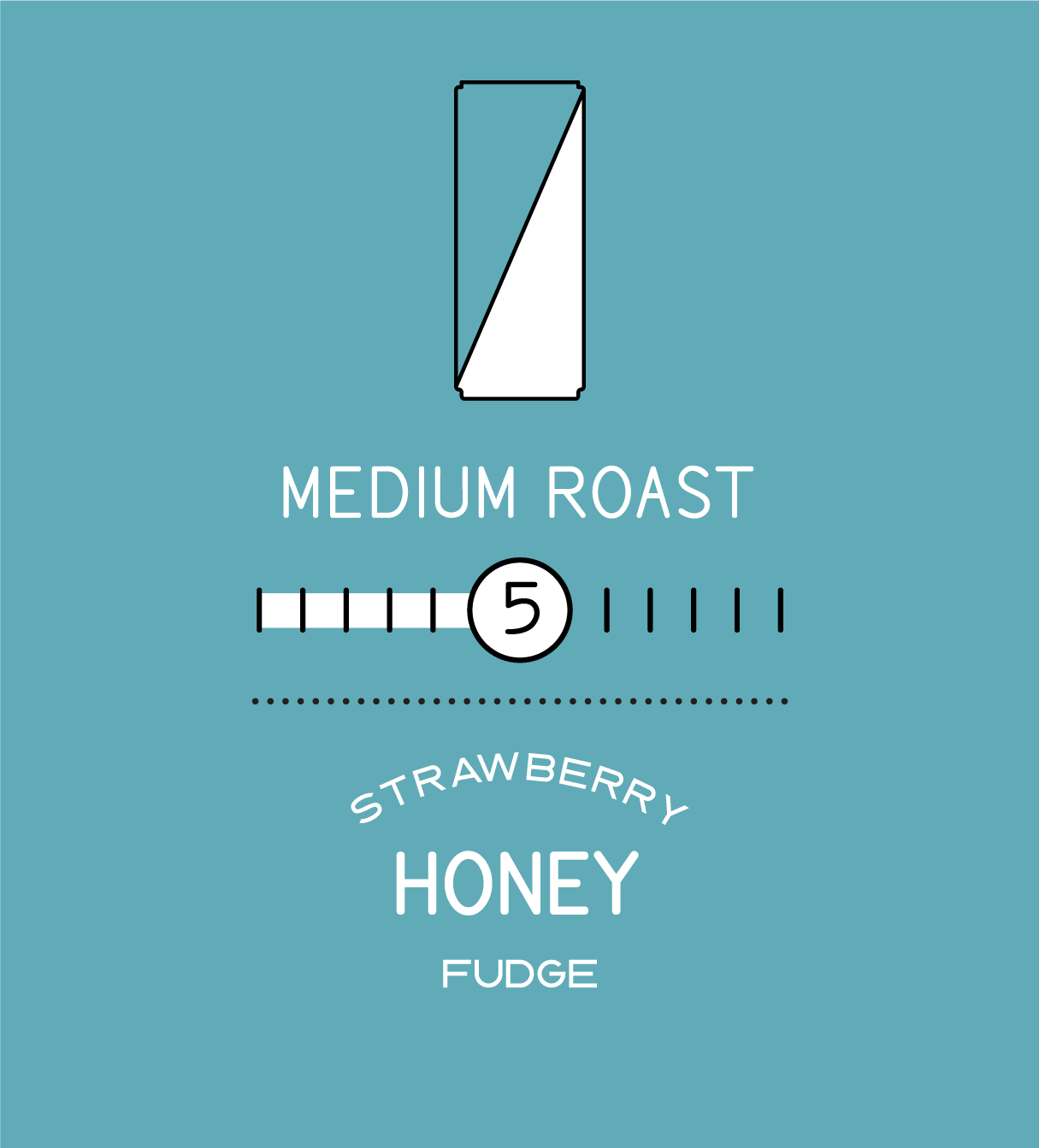 Medium Roast. Roastlevel 5. Strawberry, honey and fudge. 